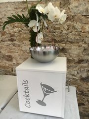 Fontaine à cocktail Orchidées blanches fraiches